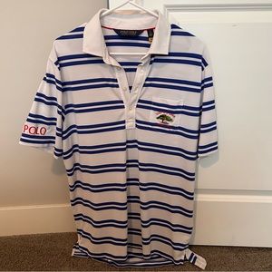 Polo Ralph Lauren golf polo, tour logos, white stripe, US Open Edition, Large